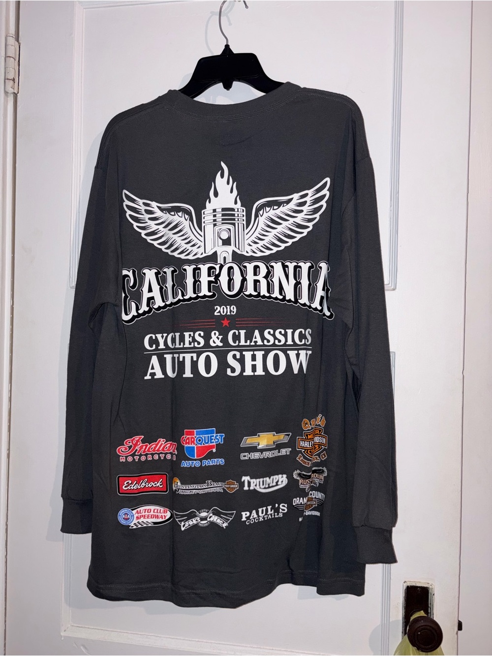 California Cycles & Classics Auto Show Long Sleeve Shirt - Charcoal